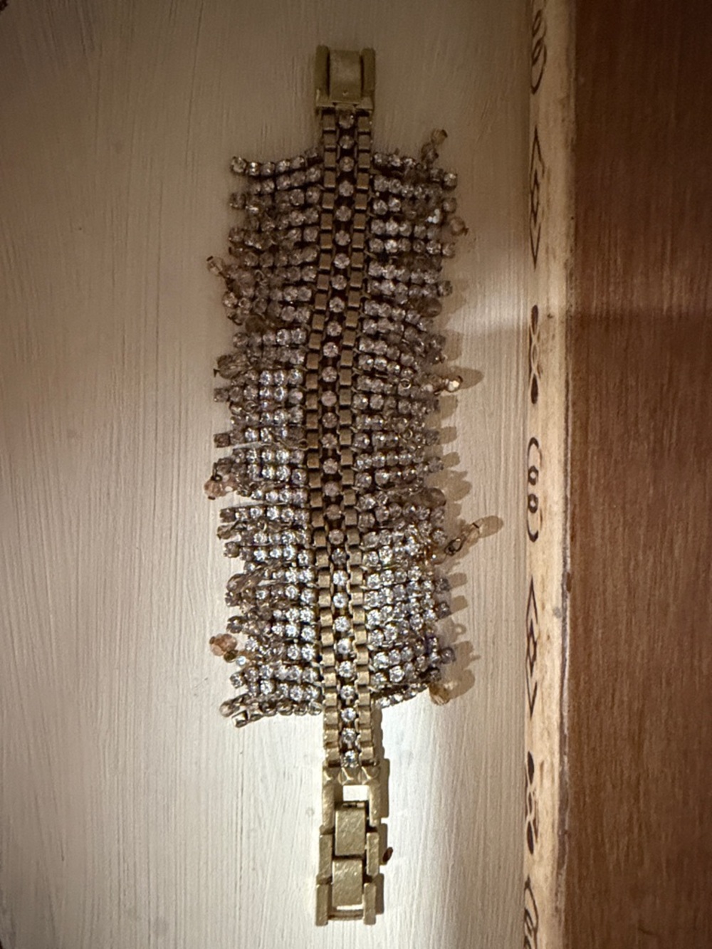 Stella & Dot Gold-Tone Crystal Cluster Bracelet